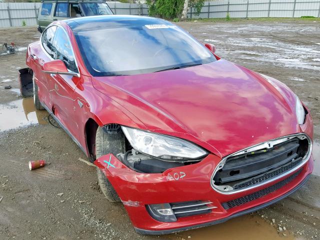 5YJSA1H16EFP38709 - 2014 TESLA MODEL S Կարմիր լուսանկար 1