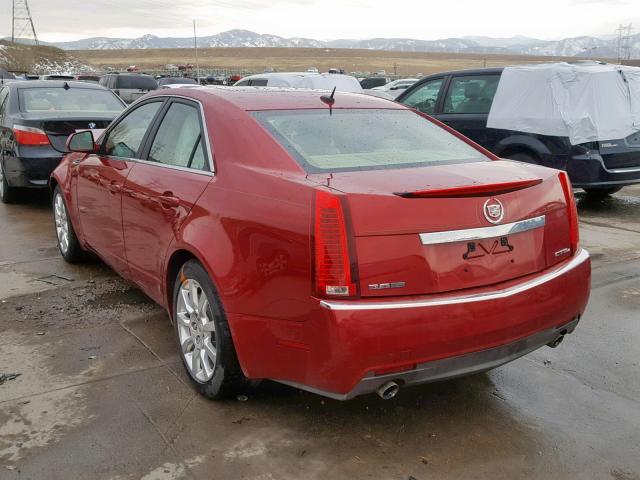 1G6DT57V480210798 - 2008 CADILLAC CTS HI FEA RED photo 3