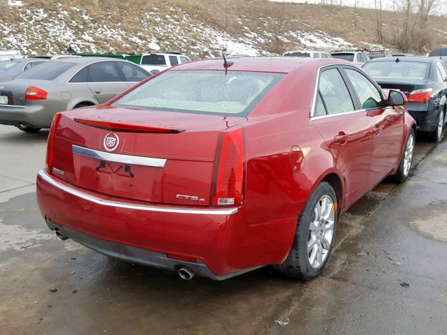 1G6DT57V480210798 - 2008 CADILLAC CTS HI FEA RED photo 4