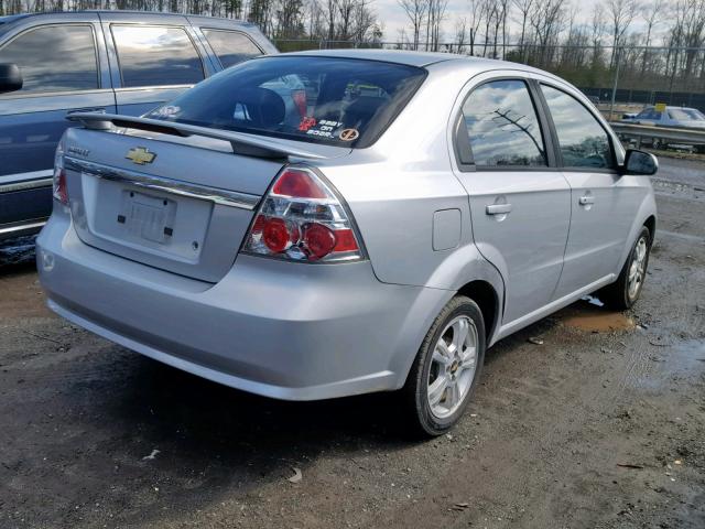 KL1TG5DE5BB231518 - 2011 CHEVROLET AVEO LT SILVER photo 4