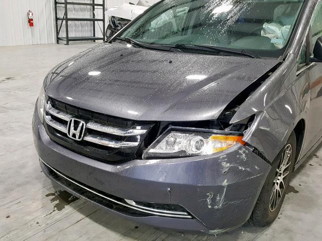 5FNRL5H24EB092871 - 2014 HONDA ODYSSEY LX GRAY photo 9