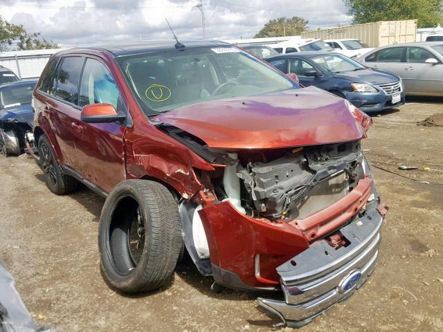 2FMDK3JC2EBA10911 - 2014 FORD EDGE SEL BURGUNDY photo 1