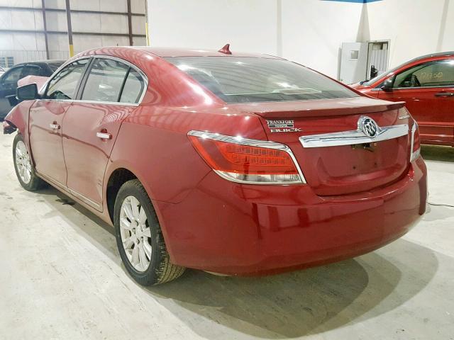 1G4GC5ERXCF312575 - 2012 BUICK LACROSSE RED photo 3