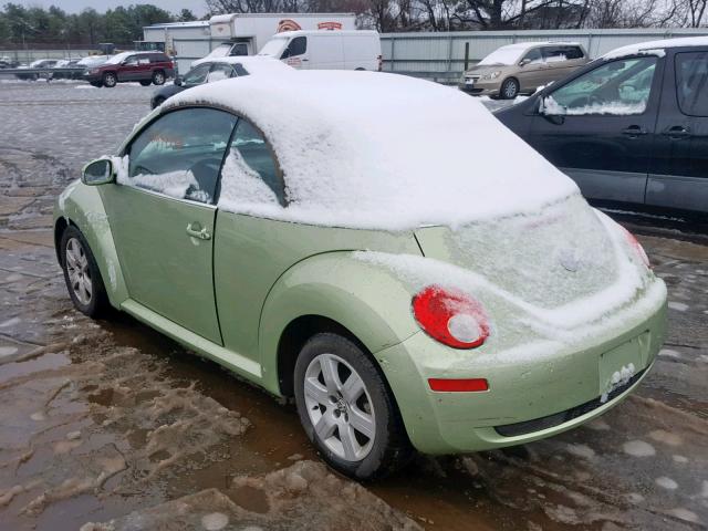 3VWRG31Y27M415446 - 2007 VOLKSWAGEN NEW BEETLE GREEN photo 3