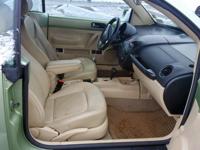3VWRG31Y27M415446 - 2007 VOLKSWAGEN NEW BEETLE GREEN photo 5