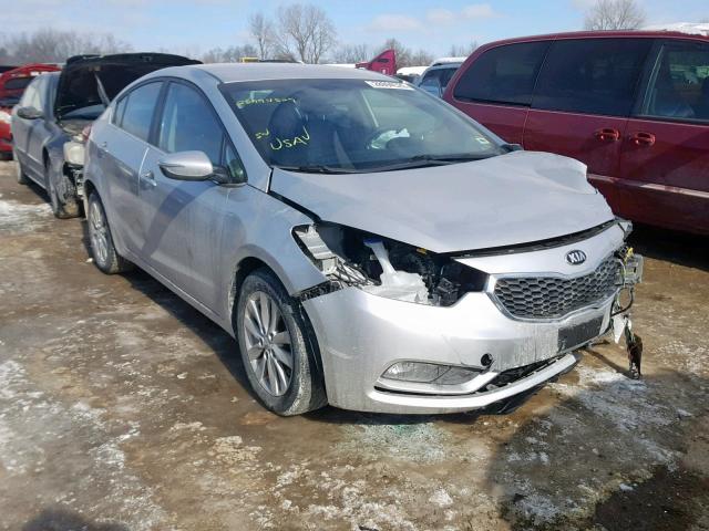 KNAFX4A80F5265589 - 2015 KIA FORTE EX SILVER photo 1