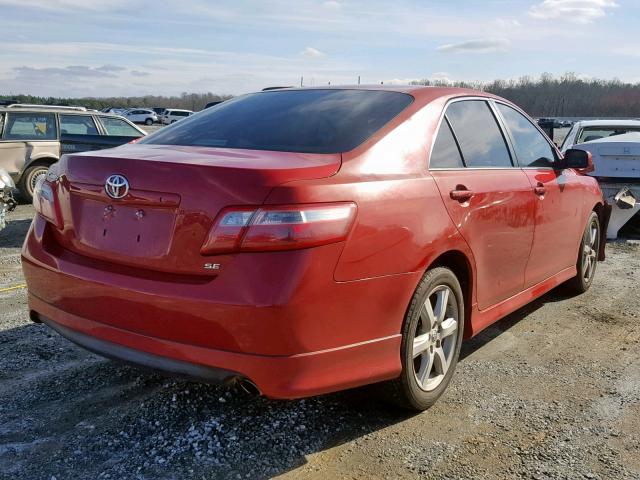 4T1BE46K09U362695 - 2009 TOYOTA CAMRY BASE RED photo 4