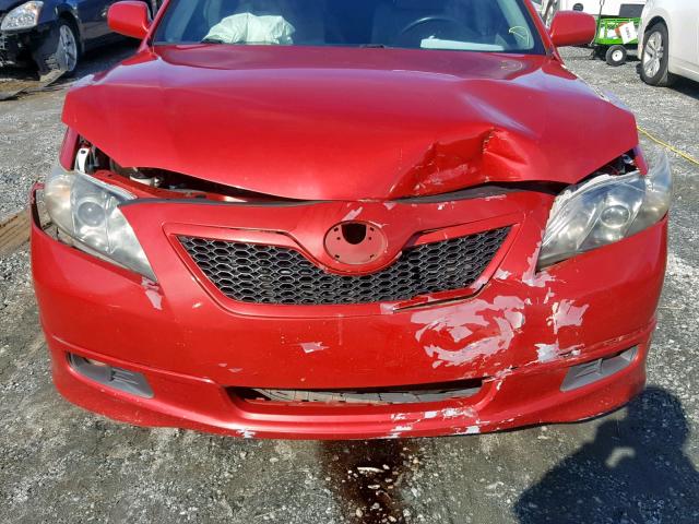 4T1BE46K09U362695 - 2009 TOYOTA CAMRY BASE RED photo 7