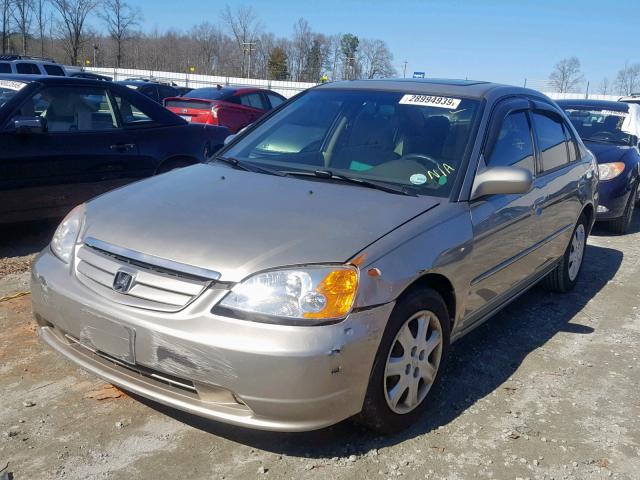 2HGES25703H618695 - 2003 HONDA CIVIC EX BEIGE photo 2