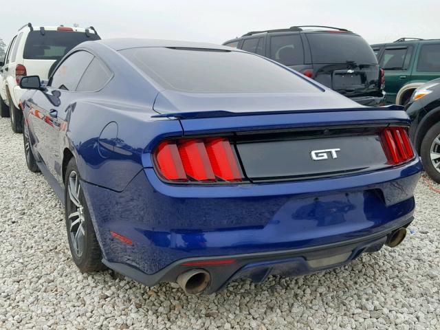 1FA6P8CF4G5237002 - 2016 FORD MUSTANG GT BLUE photo 3