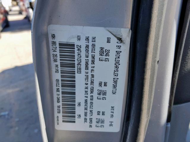 2D4FV47V37H619933 - 2007 DODGE MAGNUM SXT SILVER photo 10