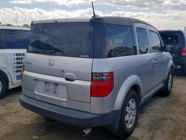 5J6YH18777L011020 - 2007 HONDA ELEMENT EX SILVER photo 4