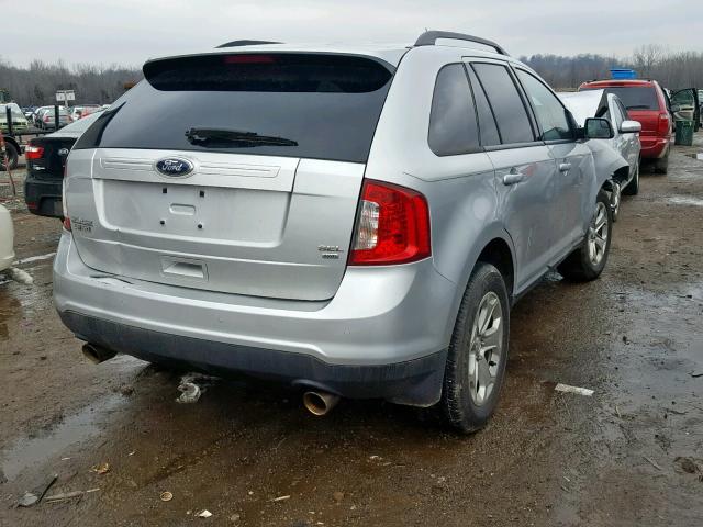 2FMDK4JC8DBA49054 - 2013 FORD EDGE SEL GRAY photo 4