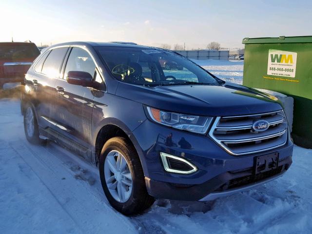 2FMPK4J84GBC09914 - 2016 FORD EDGE SEL BLUE photo 1