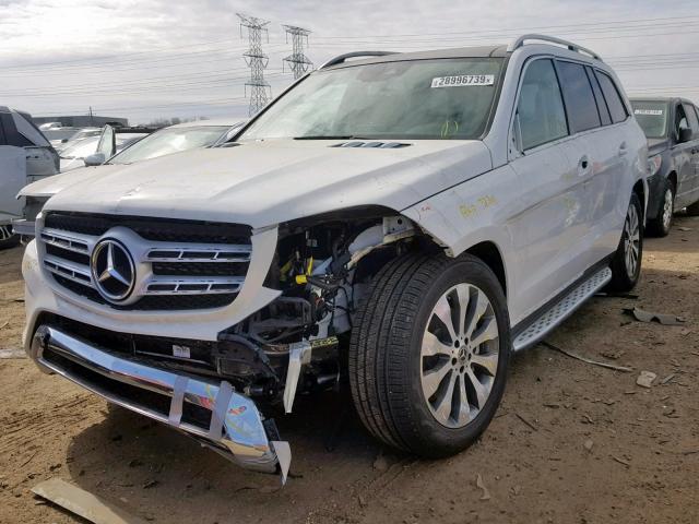 4JGDF6EE0KB227828 - 2019 MERCEDES-BENZ GLS 450 4M WHITE photo 2