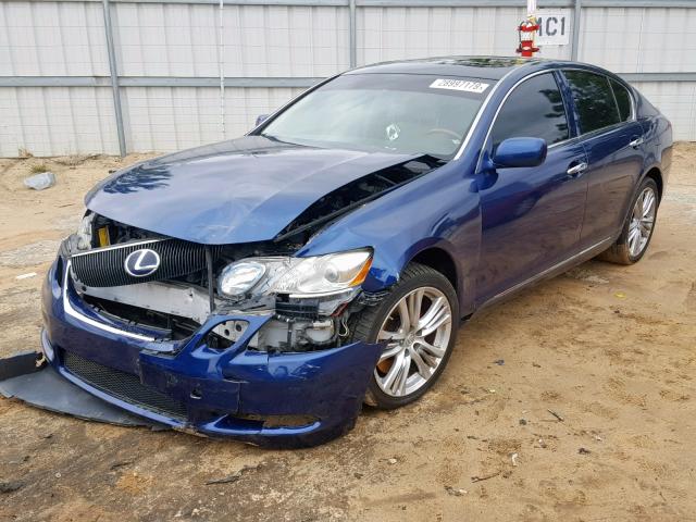 JTHBC96S775006645 - 2007 LEXUS GS 450H BLUE photo 2