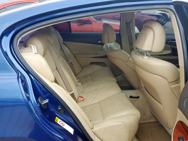 JTHBC96S775006645 - 2007 LEXUS GS 450H BLUE photo 6