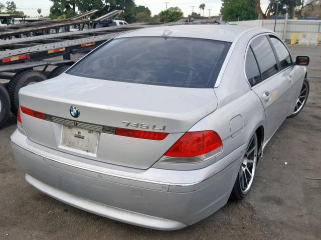 WBAGN63482DR04298 - 2002 BMW 745 LI GRAY photo 4