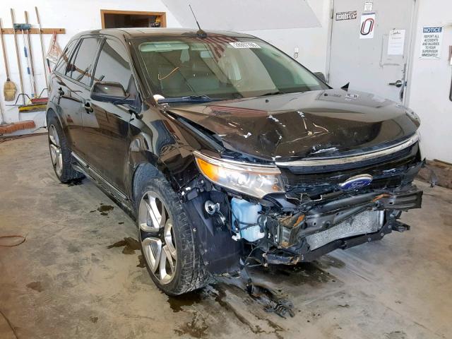 2FMDK4AKXDBA40637 - 2013 FORD EDGE SPORT BLACK photo 1