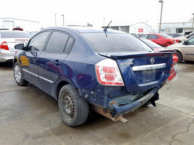 3N1AB6AP2CL634479 - 2012 NISSAN SENTRA 2.0 BLUE photo 3