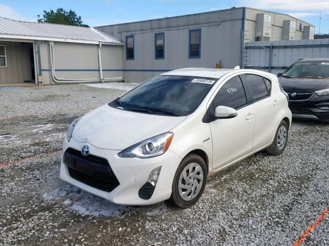 JTDKDTB39G1133186 - 2016 TOYOTA PRIUS C WHITE photo 2