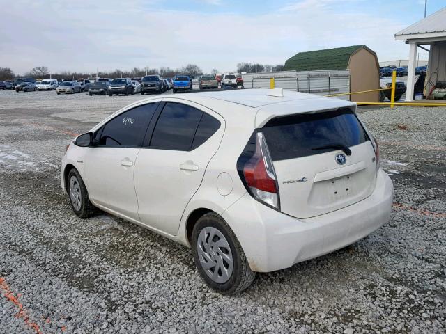 JTDKDTB39G1133186 - 2016 TOYOTA PRIUS C WHITE photo 3