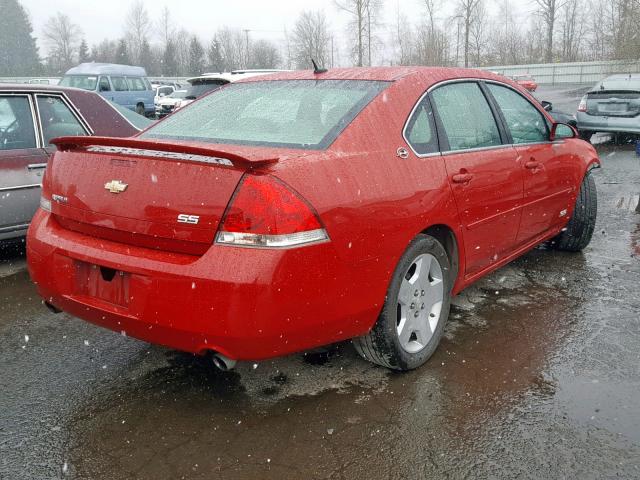 2G1WD58C679183472 - 2007 CHEVROLET IMPALA SUP RED photo 4