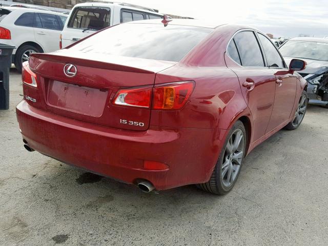 JTHBE5C25A5024477 - 2010 LEXUS IS 350 BURGUNDY photo 4