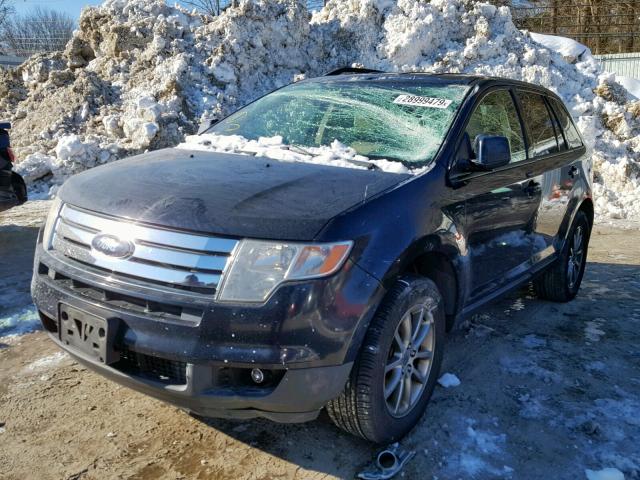 2FMDK48C18BA12259 - 2008 FORD EDGE SEL BLUE photo 2