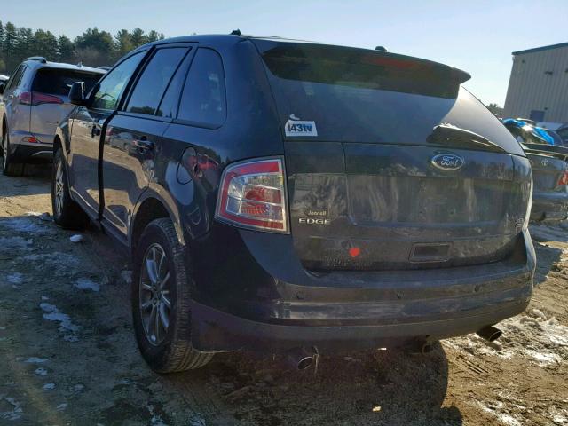 2FMDK48C18BA12259 - 2008 FORD EDGE SEL BLUE photo 3