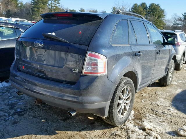 2FMDK48C18BA12259 - 2008 FORD EDGE SEL BLUE photo 4