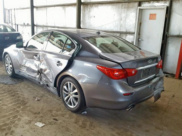 JN1BV7AP2FM346358 - 2015 INFINITI Q50 BASE GRAY photo 3