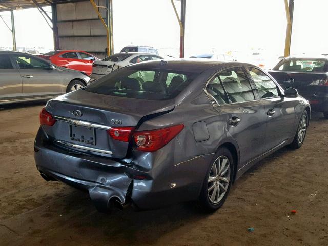 JN1BV7AP2FM346358 - 2015 INFINITI Q50 BASE GRAY photo 4