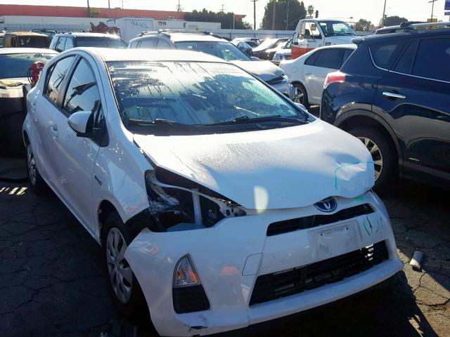 JTDKDTB32C1503582 - 2012 TOYOTA PRIUS C WHITE photo 1