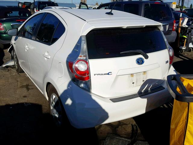 JTDKDTB32C1503582 - 2012 TOYOTA PRIUS C WHITE photo 3