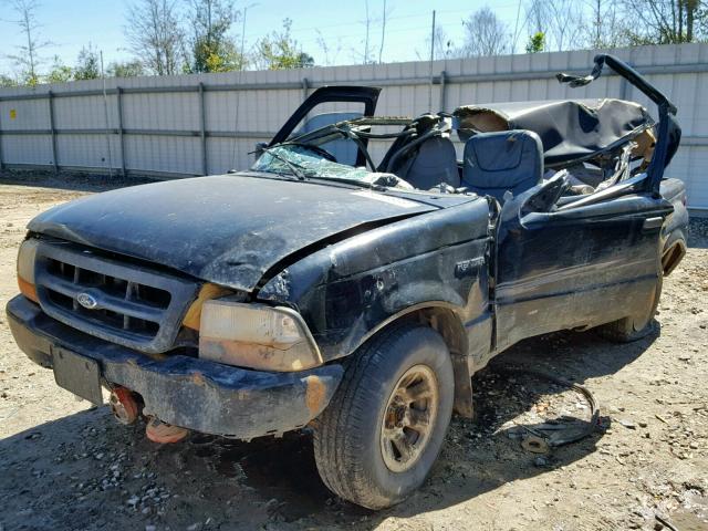 1FTYR10C3YPB18958 - 2000 FORD RANGER BLACK photo 2