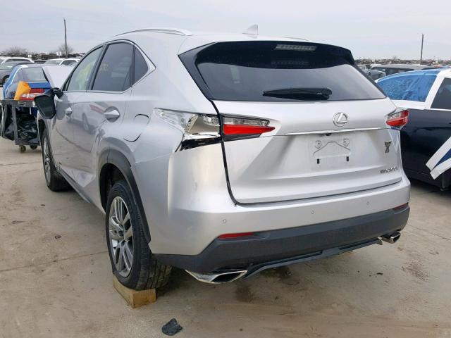 JTJYARBZ7F2011250 - 2015 LEXUS NX 200T SILVER photo 3