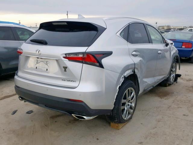 JTJYARBZ7F2011250 - 2015 LEXUS NX 200T SILVER photo 4