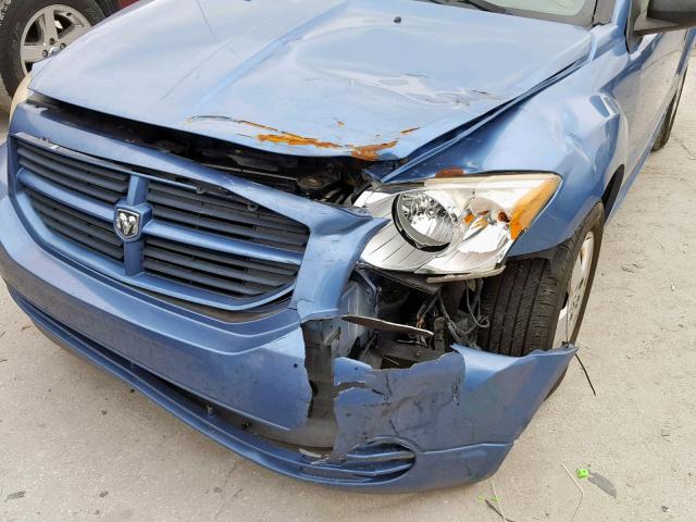 1B3HB28B57D560051 - 2007 DODGE CALIBER BLUE photo 9