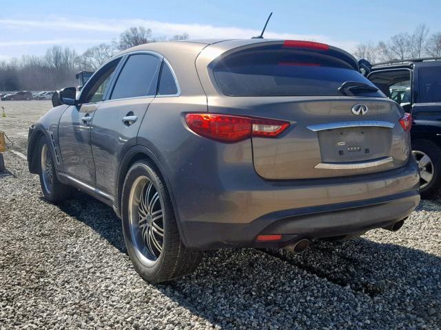 JNRAS18U29M100909 - 2009 INFINITI FX35 GRAY photo 3