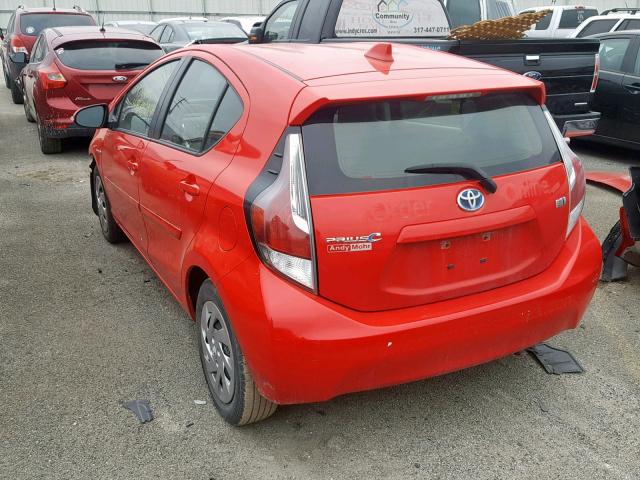 JTDKDTB36G1123070 - 2016 TOYOTA PRIUS C RED photo 3