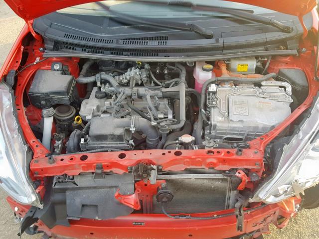 JTDKDTB36G1123070 - 2016 TOYOTA PRIUS C RED photo 7