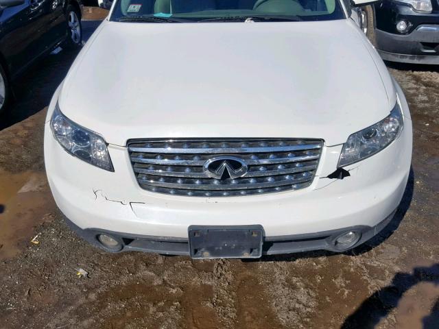 JNRBS08W74X400632 - 2004 INFINITI FX45 WHITE photo 7