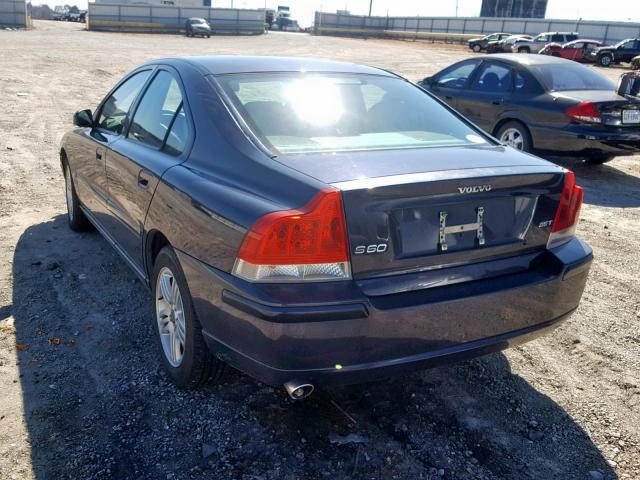 YV1RS592262556028 - 2006 VOLVO S60 2.5T BLUE photo 3