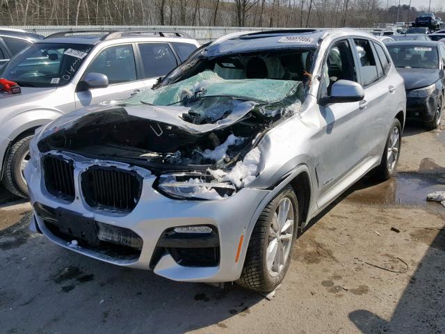 5UXTR9C54JLD66446 - 2018 BMW X3 XDRIVE3 SILVER photo 2