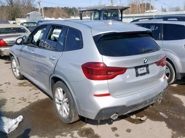 5UXTR9C54JLD66446 - 2018 BMW X3 XDRIVE3 SILVER photo 3