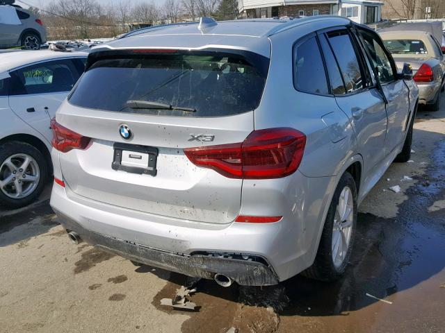 5UXTR9C54JLD66446 - 2018 BMW X3 XDRIVE3 SILVER photo 4