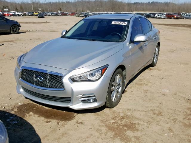 JN1BV7AR0EM707439 - 2014 INFINITI Q50 BASE GRAY photo 2