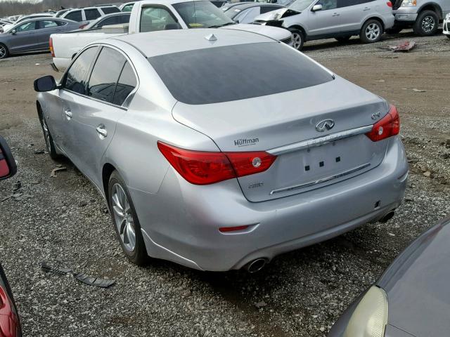 JN1BV7AR0EM707439 - 2014 INFINITI Q50 BASE GRAY photo 3