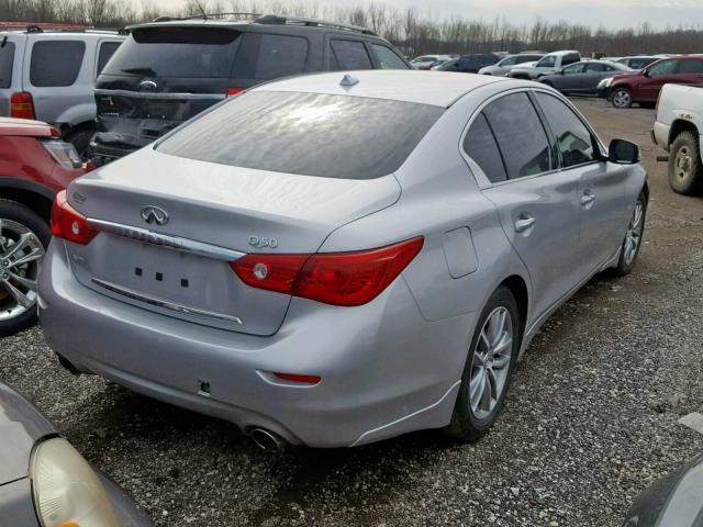 JN1BV7AR0EM707439 - 2014 INFINITI Q50 BASE GRAY photo 4